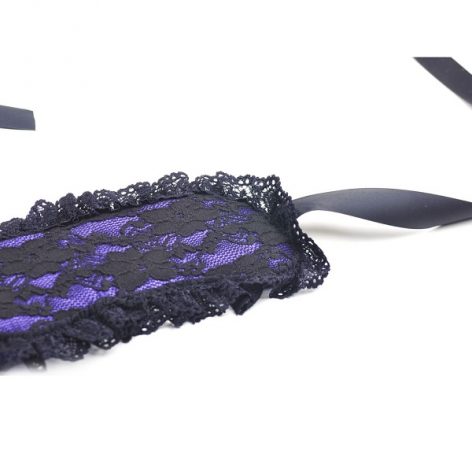 Purple lace blindfold