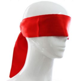 red silky sash blindfold