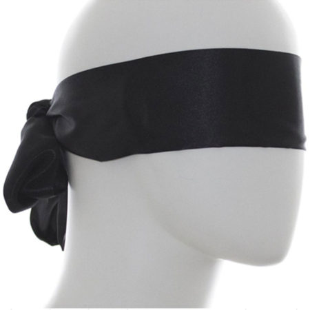 black silky sash blindfold