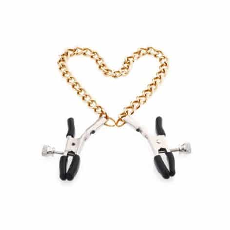 gold chain nipple clamps