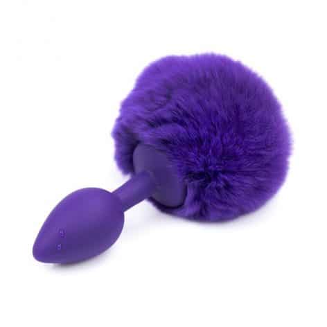 purple bunny tail butt plug
