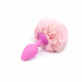 pink silicone bunny butt plug