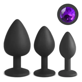 black silicone plug set