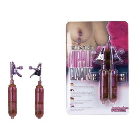 pink vibrating nipple clamps