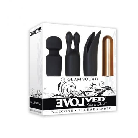 evolved glam squad silicone rechargeable bullet vibe pack