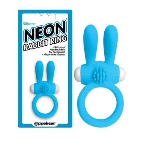 blue neon vibrating rabbit ring