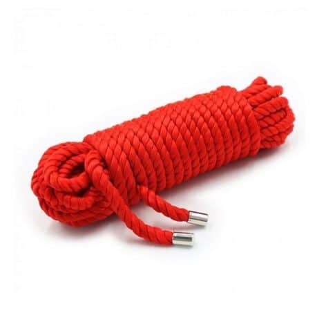 20m red cotton bondage rope