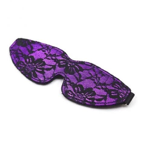 purple floral lace blindfold