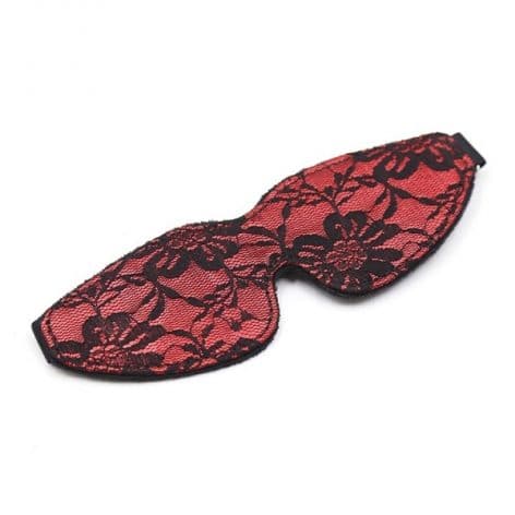 red floral blindfold