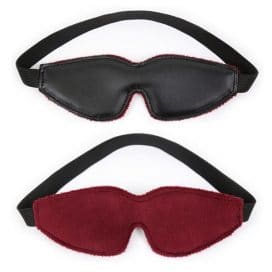 red plush lined blindfold