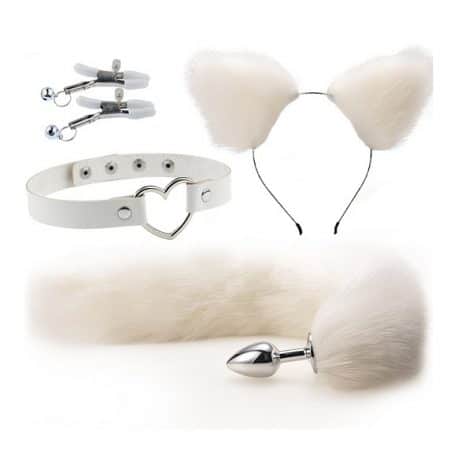 white bondage cosplay kit