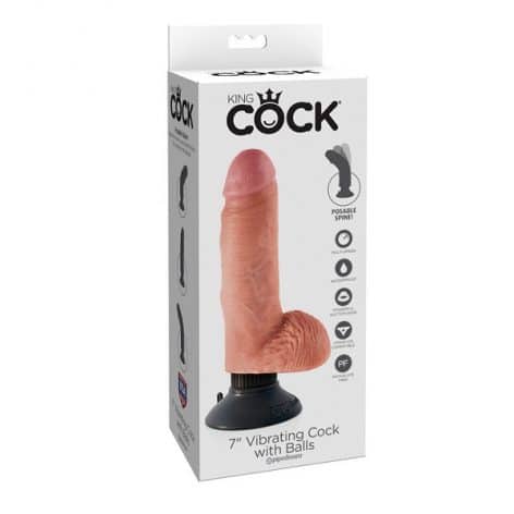 king cock 7 inch vibrating cock with balls