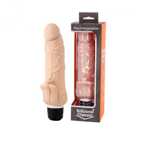 flesh silicone classic plus rechargeable vibrator