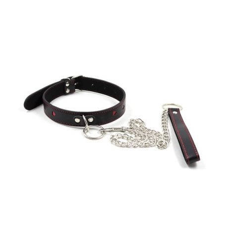 red heart lead and collar