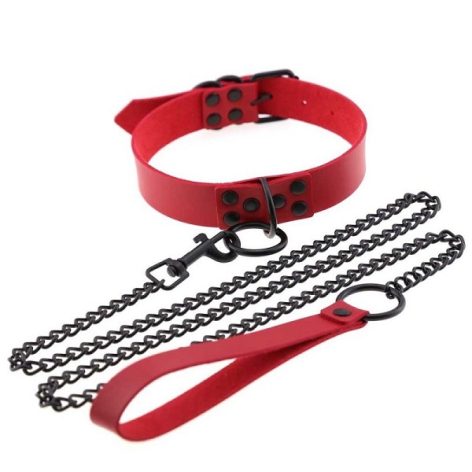 red punnk collar lead