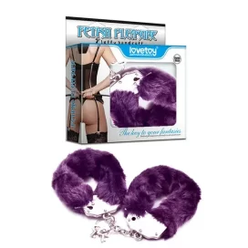 Purple fluffy handcuffs