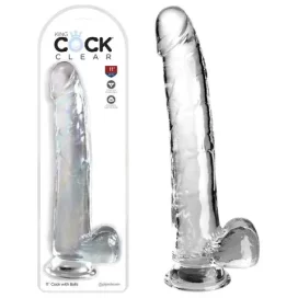 king cock clear 11 inch cock with balls