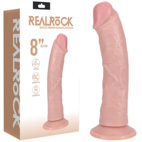 8 inch realrock vibrating dildo