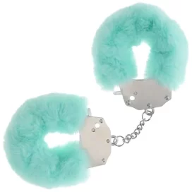 powder green heavy duty fluffy cuffs