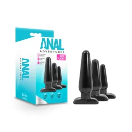 shop anal adventures plug kit with small medium and large butt plug at sinderellas.com.au