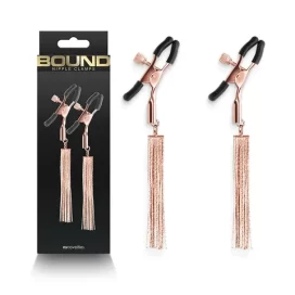 shop bound rose gold tassel nipple clamps at sinderellas.com.au