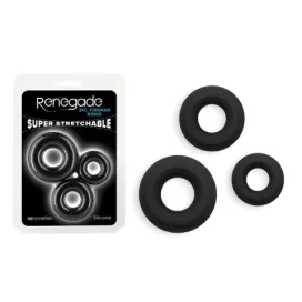 shop black renegade 3 piece fireman cock rings at sinderellas.com.au Australia