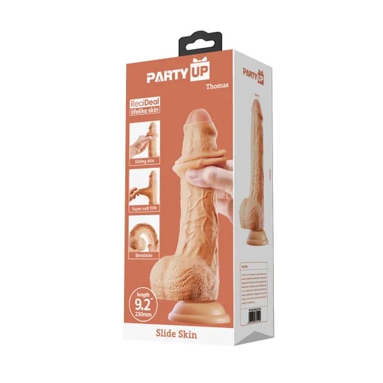 shop party up slide skin 9.2 inch dildo thomas at sinderellas.com.au