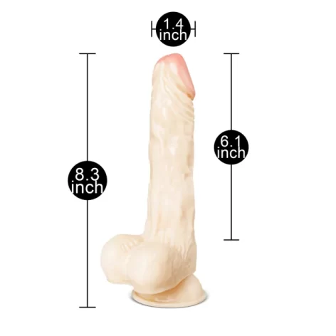 shop light flesh 8 inch suction cup dildo at sinderellas.com.au