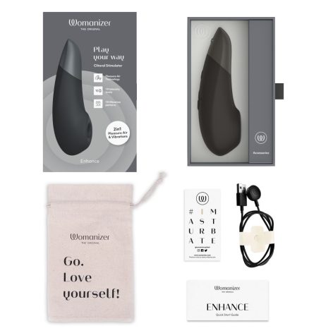 shop black womaizer enhance clitoral vibrator at sinderellas.com.au